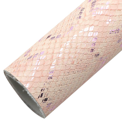 Elegant Pearl Striped Synthetic Leather Sheet: Enhance Your Creative Endeavors