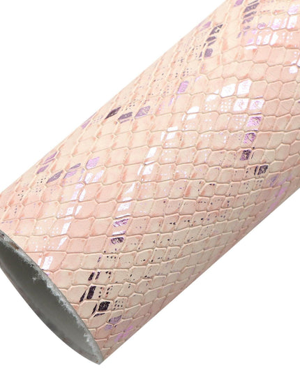 Elegant Pearl Striped Synthetic Leather Sheet: Enhance Your Creative Endeavors