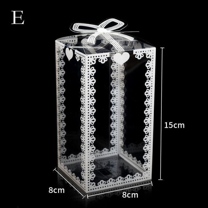 Elegant Clear PVC Gift Boxes Set of 10 for Various Occasions