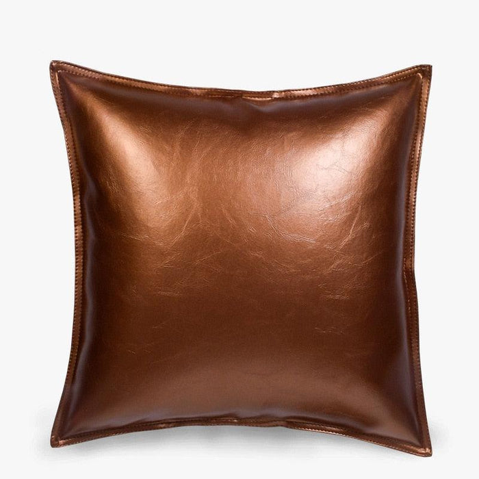 Luxurious PU Leather Pillow Cover - Stain-Resistant Sofa Cushion Protector