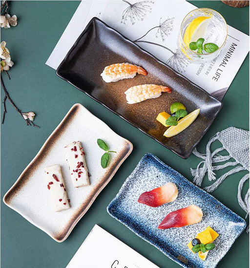Exquisite 5-Piece Ceramic Sushi Plate Set