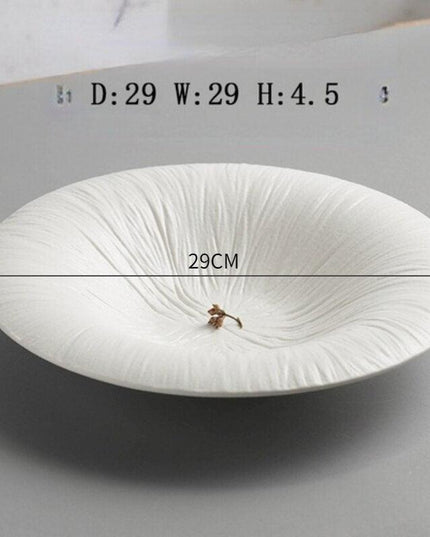 Elegant Handcrafted Ceramic Steak Plate with Unique Volcanic Design