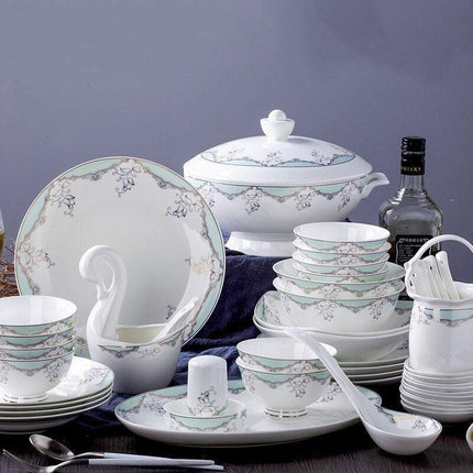 Opulent European Botanica Dining Ensemble - Exquisite Tableware for Memorable Gatherings