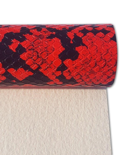 Exotic Python Pattern Vegan Leather Roll for Creative Handmade Accessories