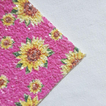 Sunflower Glitter Leather - Creative Crafting Delight