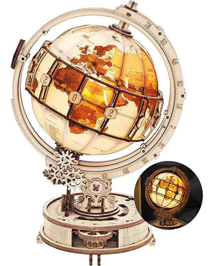 Illuminated 3D Globe Puzzle Lamp - A Stunning Fusion of Light and Educational Artistry for Your Home