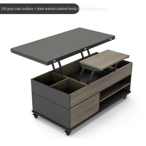 Convertible Lift-top Coffee Dining Table with Integrated Storage Solution