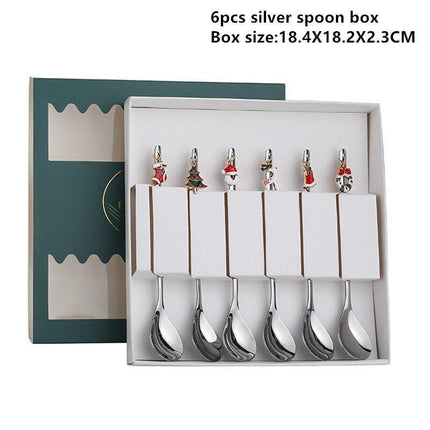 Festive Joy Stainless Steel Cutlery Set - Delightful Tableware for Holiday Celebrations