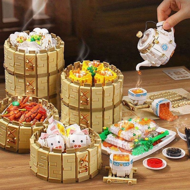 Cantonese Dim Sum Delight Mini Building Blocks Set - Elite Culinary Experience