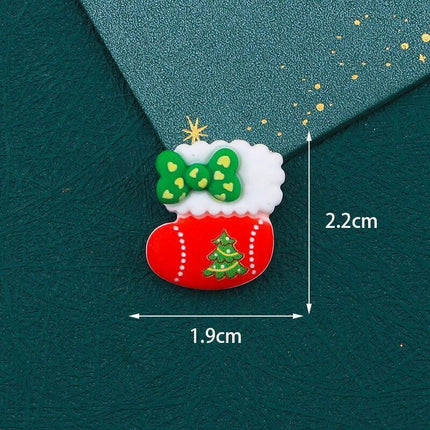 Elegant 3D Resin Santa and Christmas Deer Cabochon - Elevate Your Creative Projects