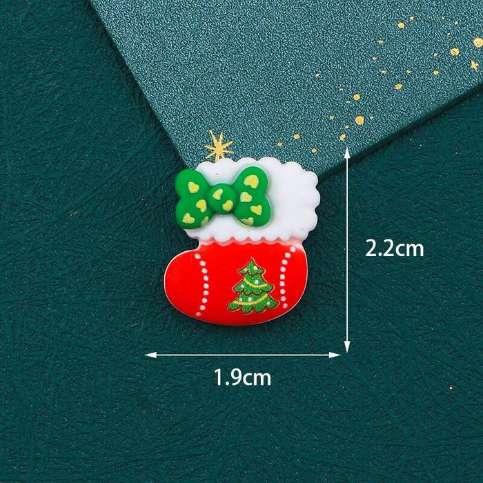 Elegant Christmas Deer Santa 3D Resin Cabochon for Crafting Excellence