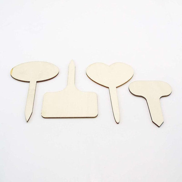 Eco-Friendly Wooden Plant Marker Set - 10 T-Type Labels with Marker Pen