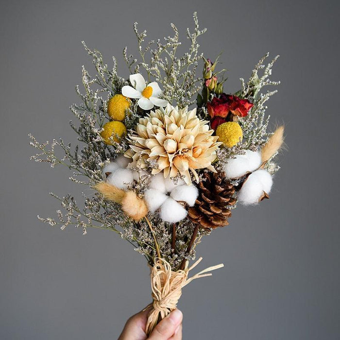Eucalyptus and Daisy Dried Flower Hanging Arrangement - Natural Charm