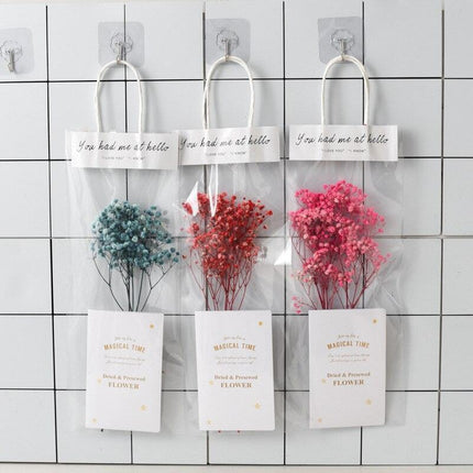 Elegant Dried Floral Arrangement in Trendy Tote Bag