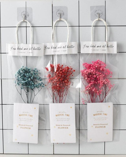 Elegant Dried Floral Arrangement in Trendy Tote Bag