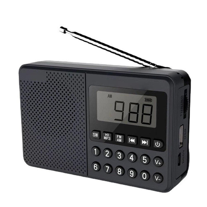 Red Senior-Friendly MP3 Music Player with FM Radio - Compact Design with USB and TF Card Support