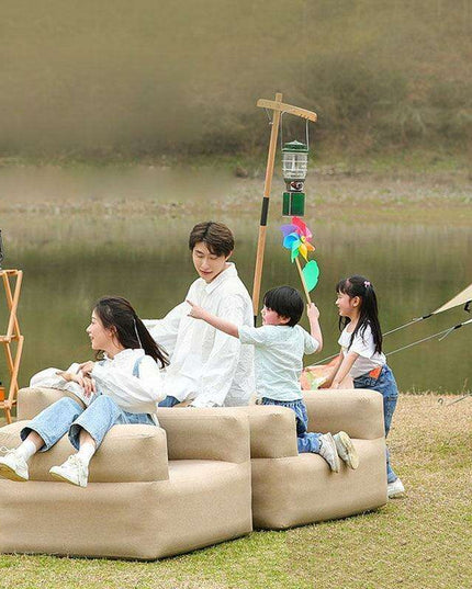 Portable Inflatable Lounger for Outdoor Relaxation with Waterproof Design