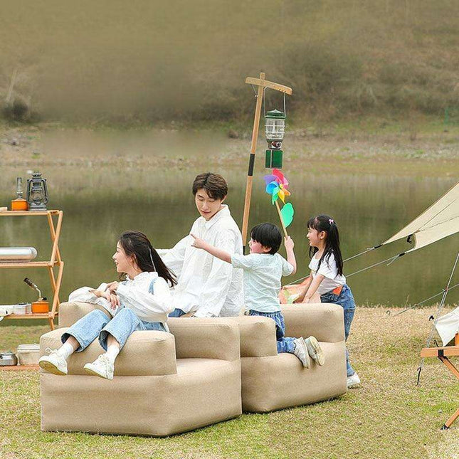 Portable Inflatable Lounger for Outdoor Relaxation with Waterproof Design