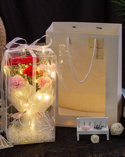 Eternal Blossom: Luxurious Carnation & Gypsophila Dried Flower Gift Set