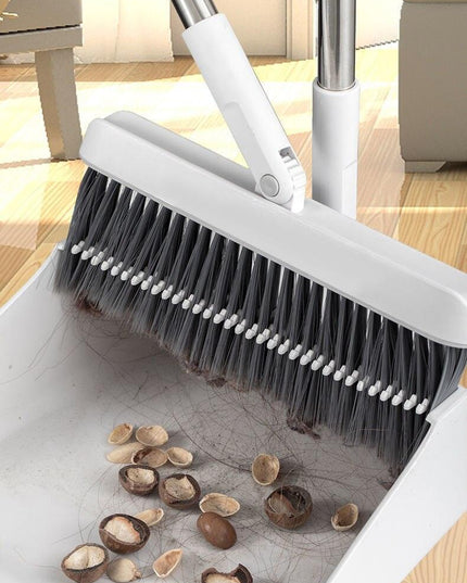 Versatile Space-Saving Broom and Dustpan Combo: Durable and Stylish Cleaning Solution