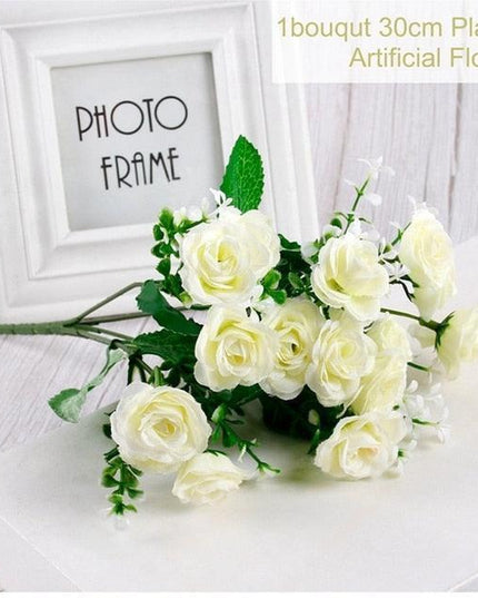 Lifelike Faux Peony Bouquet - 30cm, 7 Vibrant Colors