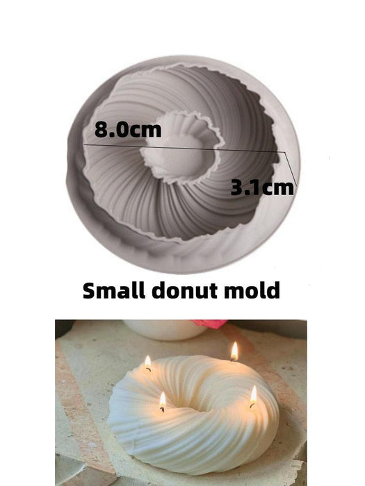 Big Donut shape Silicone Candle Mold Handmade Chocolate Cookie Biscuit Baking Molds Plaster Epoxy Resin Molds Acrylic mold-0-Très Elite-Small donut mold-Très Elite
