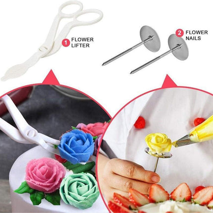 Ultimate Cake Decorating Master Set with Rotating Stand and 219 Premium Tools