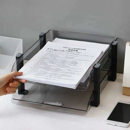 Multi-Layered A4 File Organizer and Bookshelf - Essential Office Storage Solution