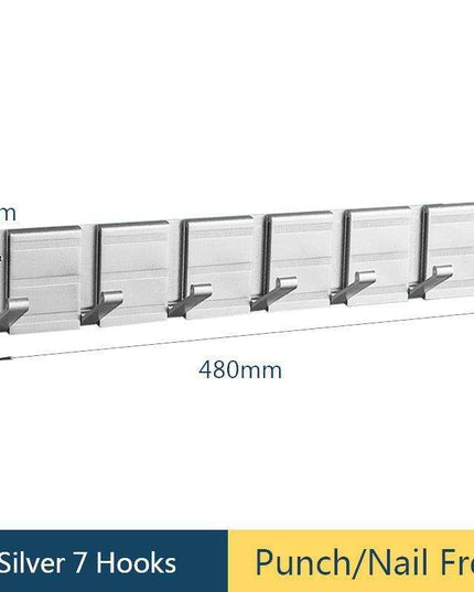 Modern Electroplated Aluminum Wall Hook Set - Elegant Storage Solution