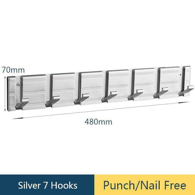 Stylish Grey Aluminum Wall Hooks for Modern Home Organization