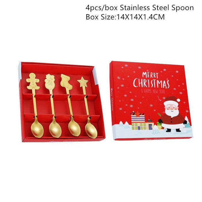 Joyful Holiday Spoon Set for Festive Dining