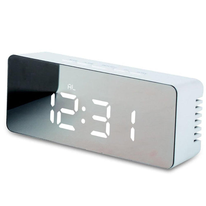 Curved Screen LED Digital Alarm Clock with Temperature and Snooze Function-Home Décor›Decorative Accents›Desk Décor›Clocks›Alarm Clocks-Très Elite-ZYDC1022A-White-China-Très Elite