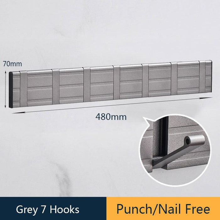 Aluminum Alloy Wall Hooks Set - Versatile and Stylish Storage Solution