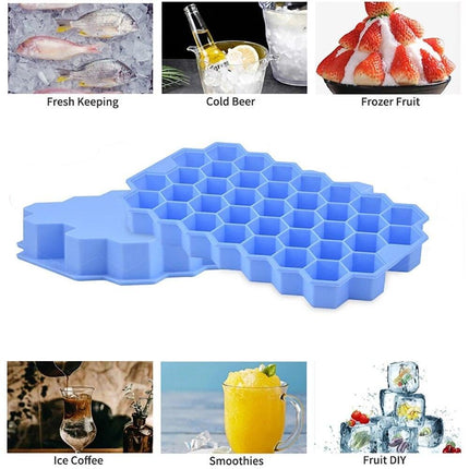 Vibrant Honeycomb Silicone Ice Cube Mold - Ideal for Cocktails and Frozen Delights