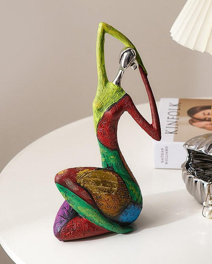 Vibrant Resin Abstract Sculpture for Modern Home Aesthetics