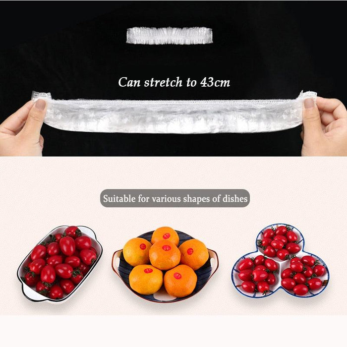 Elastic Food Bowl Covers - 100 Pack for Fresh Food Storage and Secure Preservation