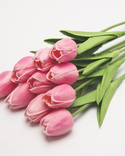 Realistic Tulip Flower Arrangement: 10 Lifelike Faux Blooms for Effortless Elegance