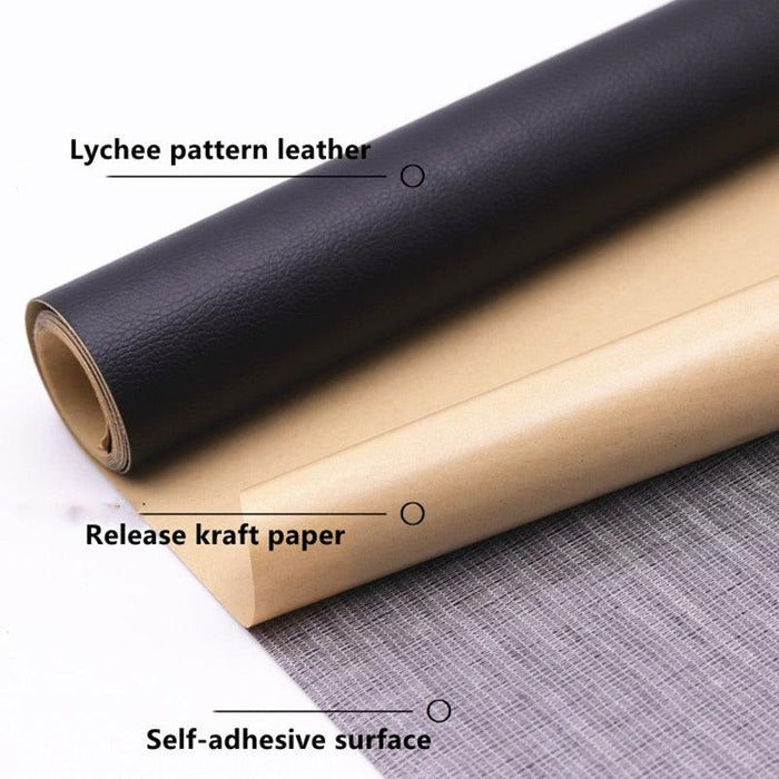 Luxe Litchi PU Leather Sofa Repair Stickers - Jumbo Size