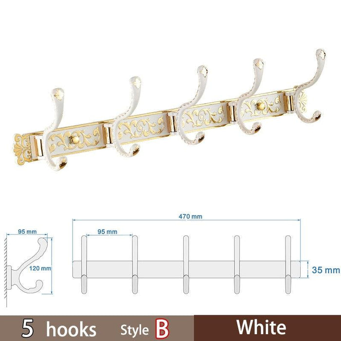 Opulent Botanical Antique Brass Towel Rack