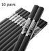 Elevate Your Dining Rituals with 10 Pairs of Non-Slip Reusable Chopsticks - The Ultimate Dining Upgrade