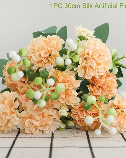 Lifelike Faux Peony Bouquet - 30cm, 7 Vibrant Colors