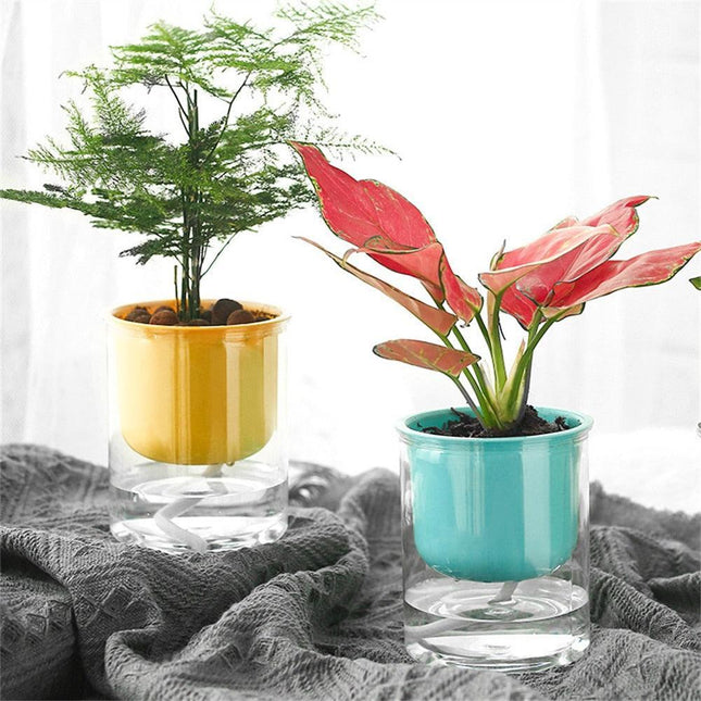 Smart Self-Watering Indoor Planter Pot - Eco-Friendly PET Construction