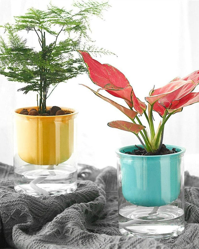 Smart Self-Watering Indoor Planter Pot - Eco-Friendly PET Construction
