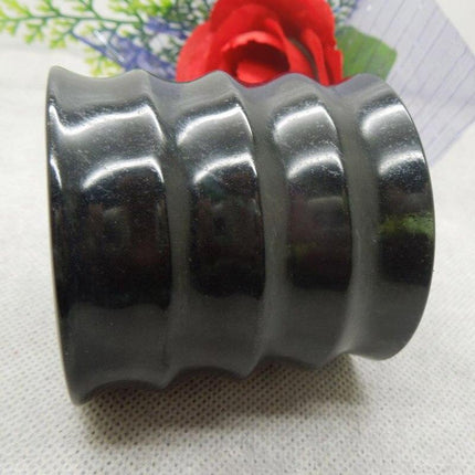 Luxurious Hetian Jade Bamboo Tea Cup Set Crafted from Xinjiang Nephrite Stone