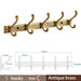 Opulent Botanical Antique Brass Towel Rack