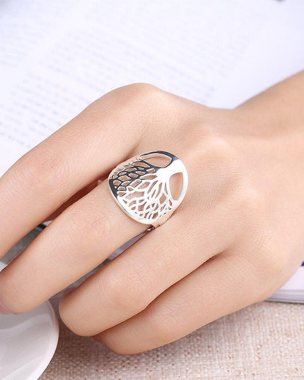 Sterling Silver Tree Rings - Luxurious Unisex Elegance for Every Occasion