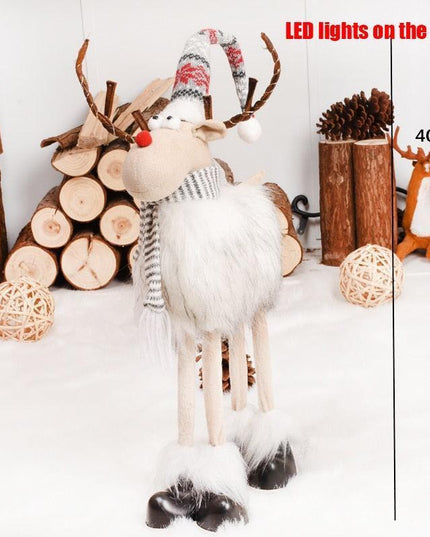 Enchanting Christmas Figurine Collection: Santa, Snowman, and Elk for Festive Home Decor
