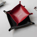 Leather Storage Box Foldable Table Top Storage Tray PU Leather Jewelry Cosmetics Key Storage Organizer-0-Très Elite-Large 25x25CM-Wine Red-China-Très Elite