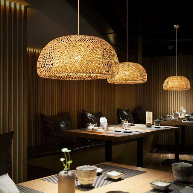 Handcrafted Bamboo Pendant Light for Eco-Chic Home Décor