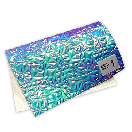 Radiant Crumpled Holographic PU Faux Leather for Creative Creations